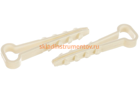 Дюбель-хомут для плоского кабеля Зубр ДХ-П, 10 мм, 100 шт, нейлоновый 30912-10