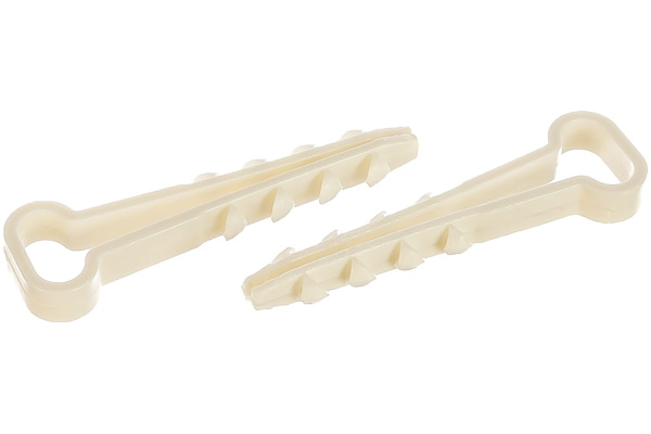 Дюбель-хомут для плоского кабеля Зубр ДХ-П, 10 мм, 100 шт, нейлоновый 30912-10