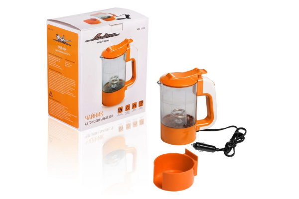 Автомобильный чайник Airline 12В прозрачный/оранжевый ABK-12-03