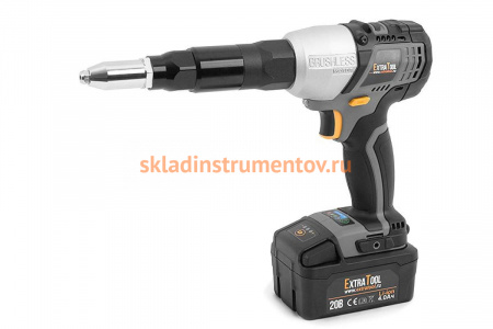 Аккумуляторный вытяжной заклепочник EXTRATOOL RV-20102