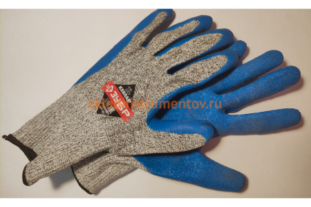 Перчатки с рельефным латексным покрытием Зубр ЭКСПЕРТ размер 9/L 11277-L