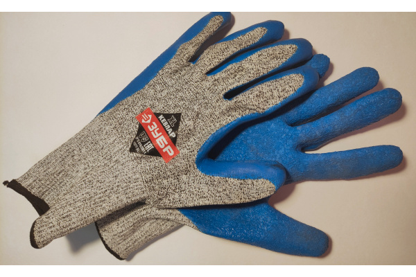 Перчатки с рельефным латексным покрытием Зубр ЭКСПЕРТ размер 9/L 11277-L