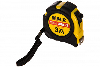 Рулетка (обрезиненный корпус, 3 м х 16 мм) Biber DIREKT 40102 тов-054500
