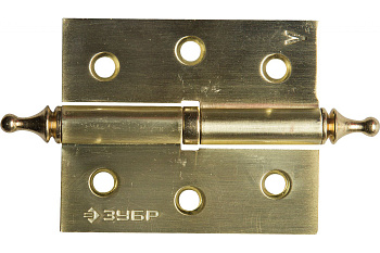 Дверная разъемная петля Зубр Эксперт 1 подшипник цвет матовая латунь SB левая с крепежом 75x63x2.5 мм 2 шт. 37605-075-3L