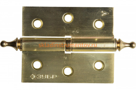 Дверная разъемная петля Зубр Эксперт 1 подшипник цвет матовая латунь SB левая с крепежом 75x63x2.5 мм 2 шт. 37605-075-3L