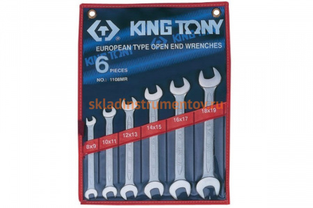 Набор рожковых ключей (6 предметов) KING TONY 1106MR