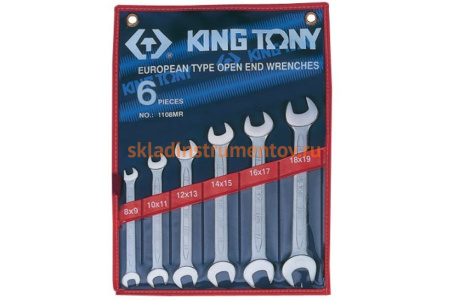 Набор рожковых ключей (6 предметов) KING TONY 1106MR