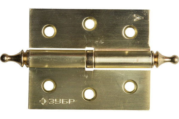Дверная разъемная петля Зубр Эксперт 1 подшипник цвет матовая латунь SB левая с крепежом 75x63x2.5 мм 2 шт. 37605-075-3L
