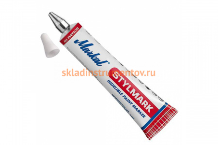 Маркер-краска в металлической тубе Markal Stylmark, 3,0 мм, белый 96652