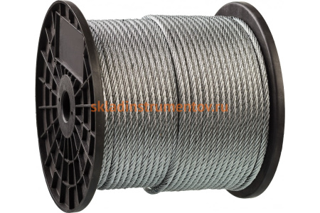 Грузоподъемный стальной трос ЗУБР Профессионал DIN 3060, d=14 мм, L=50 м 30415-14 Грузоподъемный стальной трос ЗУБР Профессионал DIN 3060, d=14 мм, L=50 м 30415-14