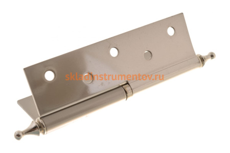 Дверная разъемная петля Зубр Эксперт 1 подшипник цвет матовая никель PN правая с крепежом 125x75x2.5 мм 2 шт. 37605-125-4R