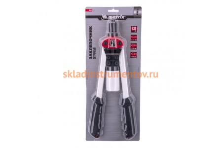 Двуручный заклепочник, 330 мм, заклепки 3,2-4,0-4,8 мм, PRO MATRIX 40549 Двуручный заклепочник, 330 мм, заклепки 3,2-4,0-4,8 мм, PRO MATRIX 40549
