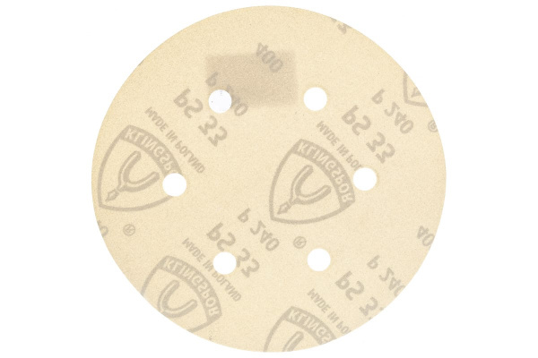 Круг шлифовальный на липучке для обработки красок, лаков и шпаклевок (150 мм; Р240; 6 отверстий) KLINGSPOR 146907