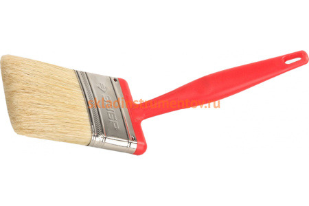Плоская кисть Зубр БСГ-50 с быстросъемной головой натуральная щетина пластмассовая ручка 75 мм 4-01050-075