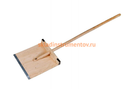 Деревянная лопата с черенком для снега СПЕЦ Движок 380х380мм КПБ-01195