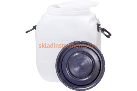 Бочка-бидон Тара.ру 50 л, п/э, квадратный, белый 17786