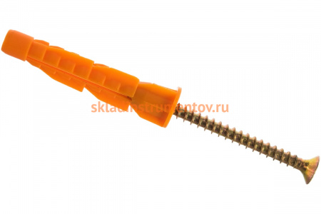 Дюбель универсальный полипропиленовый с оцинкованным шурупом 18 шт. (5х32 мм; ТФ6) ЗУБР 4-301206-05-032