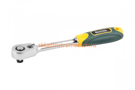 Трещотка для торцовых головок KRAFTOOL PRO, Cr-V сталь, 60 зубцов, 3/8 27794-3/8_z02