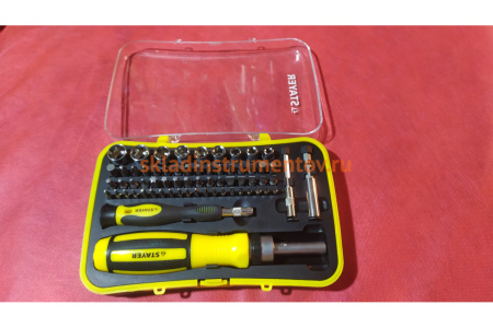 Набор насадок с реверсивной отверткой 65 предметов STAYER MASTER 25310-H65