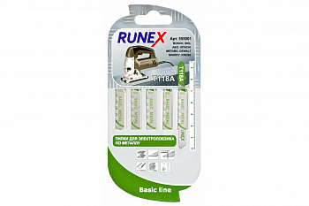 Пилки по металлу T118A (75x50 мм; 5 шт.) Runex 555001