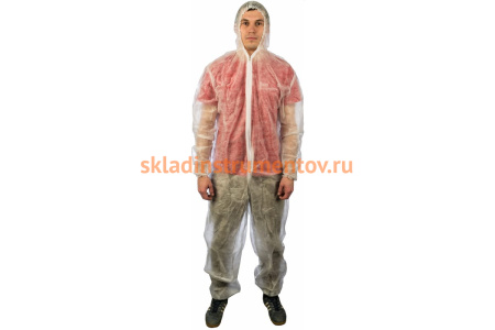 Защитный комбинезон одноразовый Спец белый, р. 2XL КЗБ-04