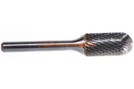 Бор-фреза форма С цилиндр со сферическим концом (12.7x25 мм; хвостовик 6 мм) D.BOR 9F-12127K02D