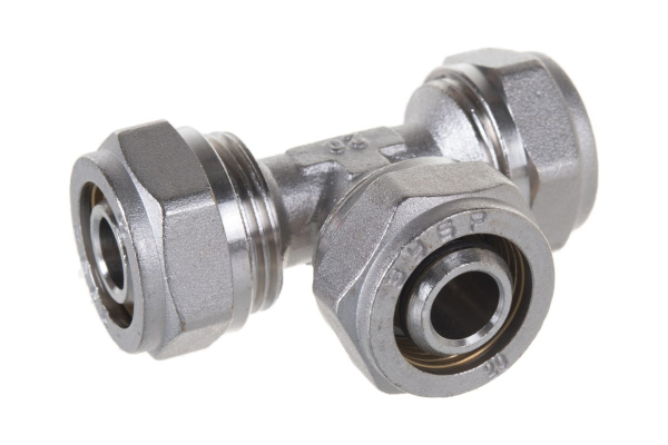 Тройник соединительный (20х20х20 мм; 2 мм; цанга-цанга) для трубопровода Зубр 51403-20