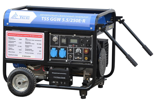 Бензиновый сварочный генератор ТСС GGW 5.5/250E-R 018686