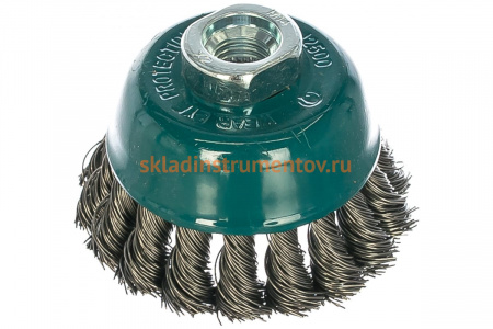 Щетка чашечная со жгутовой стальной проволокой Мастер 023 (80 мм М14) Профоснастка 20102003