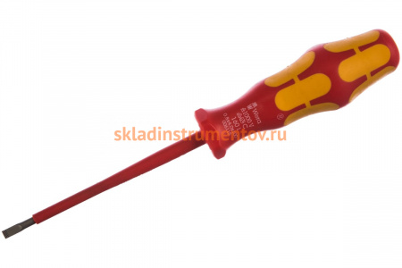 Отвёртка диэлектрическая Wera, VDE, SL 0.8х4.0х100 мм, WE-006115
