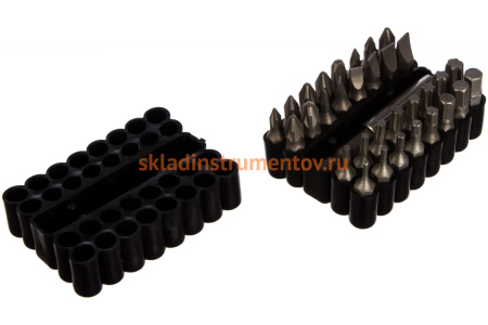 Биты Cr-V, с магнитным адаптером, в ударопрочном держателе, 33 предмета STAYER 26085-H33