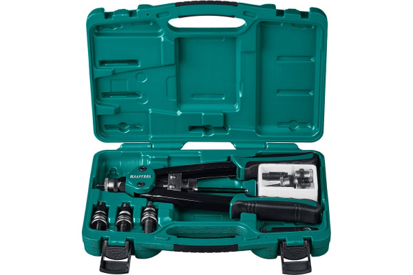 Резьбовой двуручный заклепочник Kraftool NUT-12 в кейсе, для резьбовых заклепок М3-М12 31183