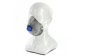 Фильтрующая полумаска-респиратор СИБРТЕХ, c угольным слоем, с клапаном выдоха, FFP1/СИБРТЕХ/Россия 89246