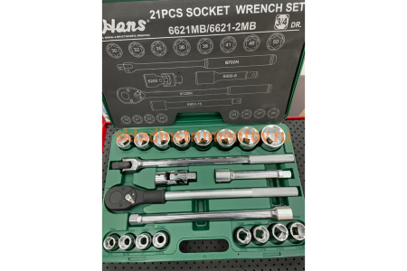 Инструментальный набор 3/4", 21шт Hans 6621MB