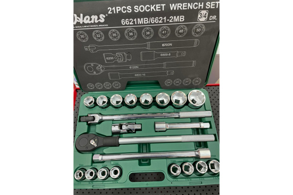 Инструментальный набор 3/4", 21шт Hans 6621MB