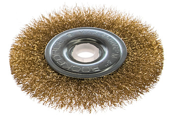 Кордщетка дисковая латунная для УШМ 125 мм, в блистере ROCKFORCE RF-BWF005