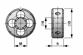 Плашка Bucovice Tools М 1.8 Шаг 0.35 мм HSS 240018BT