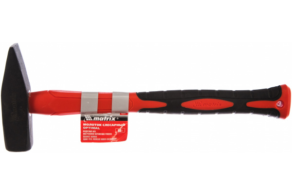 Молоток слесарный Matrix Optimal 600 г фибергласовая обрезиненная рукоятка квадратный боек 10370