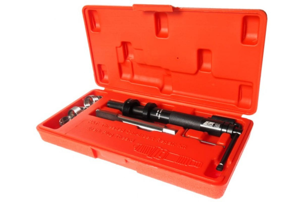 Набор инструментов для восстановления резьбы свечей зажигания (пружинная вставка М18х1.5, 5 штук) JTC 4313