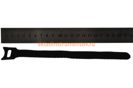 Кабельные стяжки-липучки Зубр черные ВЕЛЬКРО, 16 х 210 мм, 10 шт, нейлоновые, 30932-10