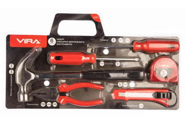 Набор слесарно-монтажного инструмента VIRA 6 предметов 305083