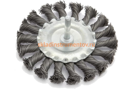 Щетка крученая плоская 100 мм для дрели Дело Техники 272100