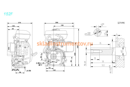 Двигатель LIFAN 152F D16 00-00000608