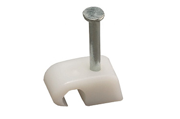 Круглая скоба с гвоздем Зубр для крепления кабеля 8мм, 50шт 45111-08