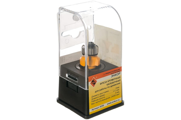 Фреза кромочная калевочная (17.3х8 мм; R 2.4 мм; хвостовик 8 мм) по дереву Энкор 9259