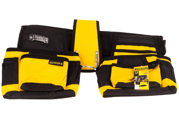 Пояс нейлоновый (18 карманов) для инструментов STAYER 38612