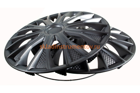 Колесные колпаки Airline 14" Волтек, серебристый, карбон, 2 шт. AWCC-14-14