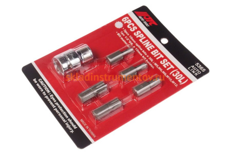Набор вставок 1/2 DR сплайн с держателем М5-12 JTC 5365