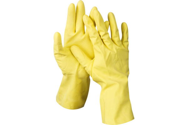 Латексные перчатки DEXX х/б напыление, рифлёные, S 11201-S