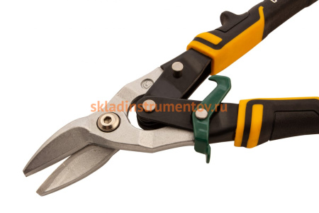 Ножницы по металлу Denzel 270мм, прямой и правый рез, сталь-СrMo, трехкомп.рук-ки 78371